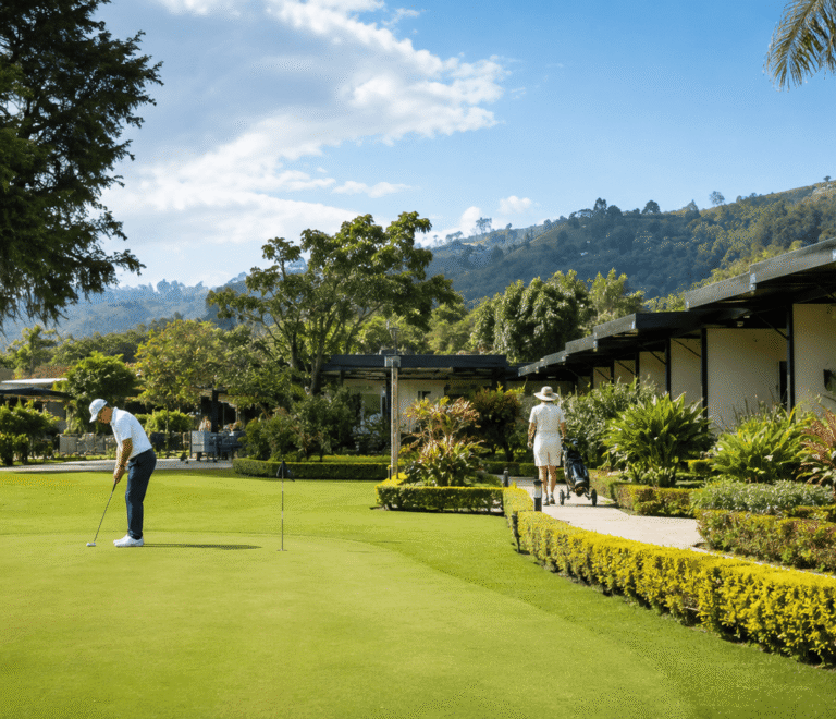 Hoteles con experiencias incluidas: golf y descanso cerca de Medellín